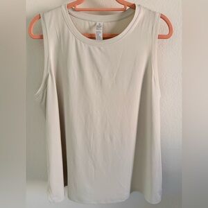 Elegant Women's Sleeveless Cream Top